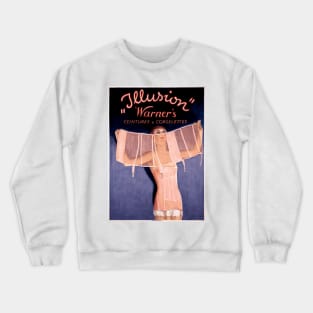 Warner Illusion Corsets - Vintage French Advertising Poster Design Crewneck Sweatshirt